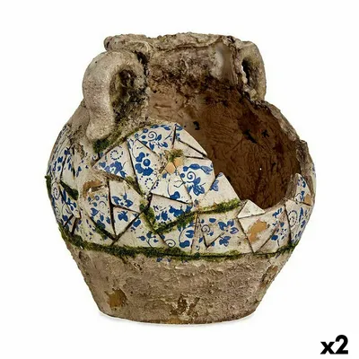 Obrázek produktu pro Dekorativní zahradní váza z polyresinu 28,5 x 28 x 28,5 cm (2 kusy)