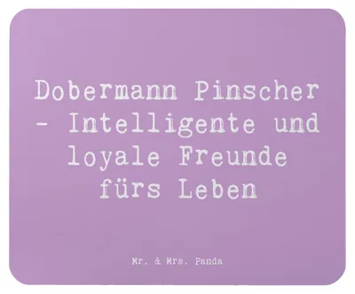 Produktbild von Mr. & Mrs. Panda Mauspad Spruch Dobermann Pinscher Freund - Lavendeltraum - Geschenk, mousematte, Schutzhund, Hunderassen, loyale Freunde, Hunde, Mouse Pad, Mousepad