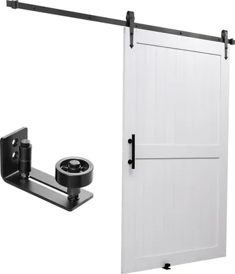 Produktbild von SucceBuy Schiebetür im Scheunenstil mit Zubehörset 1219x2134mm Schiebesystem