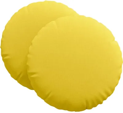 Produktbild von vidaXL Sitzkissen 2 pcs Helles Gelb Ø80 x 29 cm Stoff