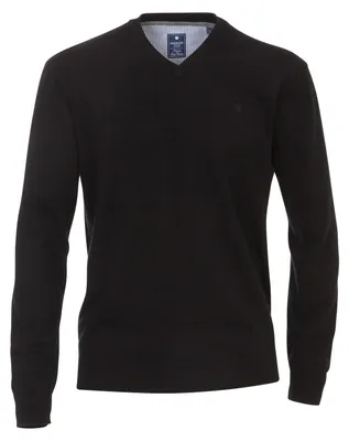 Redmond Pullover mit V-Ausschnitt in schwarz