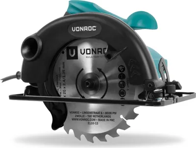 Produktbild von Vonroc Kreissäge 1200W - 185mm - Inkl. Parallelführung und 24-Zahn Sägeblatt für Holz