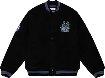 Produktbild von M&N Heavyweight Wool Varsity Jacke - Milwaukee Bucks - L