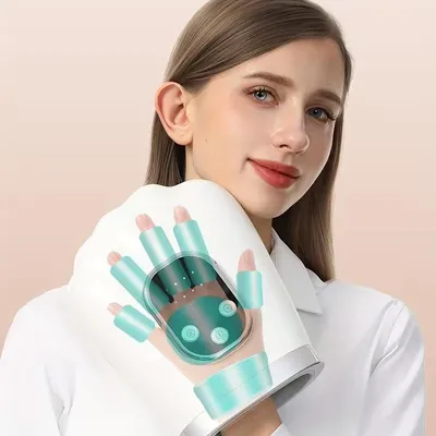 Produktbild von Handmassagegerät,Kabelloses Elektrisches Handmassagegerät,3 Massagemodi,5 Intensitäten,mit Kompressions-und Wärmefunktion,Bestes Geschenk für Familie