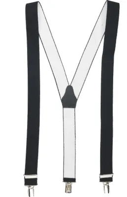 Produktbild von ZUKUNFTSENKEL Hosenträger, Schwarz, Starke Clips, Y-Form, Unisex, Polyester & Elasthan, Breite 3,5cm, Länge 60-95cm, für Fasching & Events