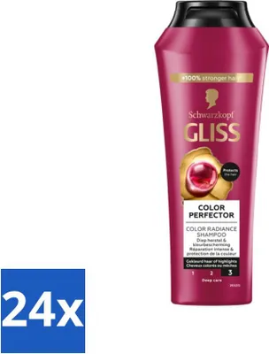 Produktbild von Gliss - Shampoo - Color Protect & Shine - Für langanhaltenden Farberhalt - 250 ml - Vorteilspack - 24 Stücke