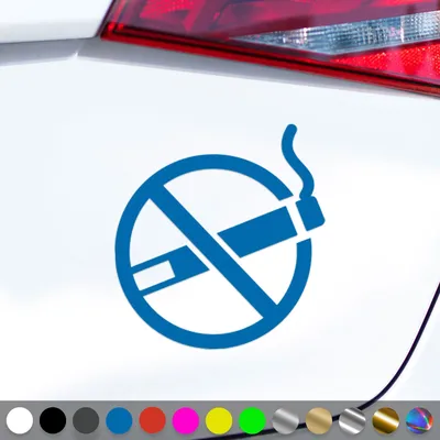 Produktbild von PantherPixel Rauchen Verboten Aufkleber Nichtraucher Rauchverbot Sticker Auto Geschenkidee Farbe Blau