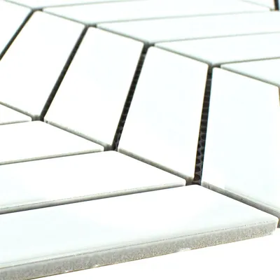 Produktbild von Keramik Mosaik Fliesen Elbistan Weiß Glänzend