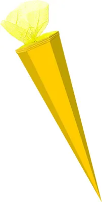 Produktbild von XXL Bastel Schultüte / 100cm / eckig / Farbe: gelb