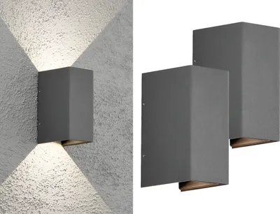 Produktbild von 2 x LED Außenwandlampen UP and DOWN - Außenleuchten Hausbeleuchtung Außenbereich