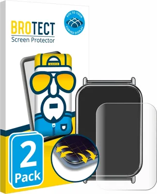 Produktbild von 2x BROTECT Fullscreen Schutzfolie für Xiaomi Mi Band 8 Pro Displayschutz Folie Fullcover Klar Transparent