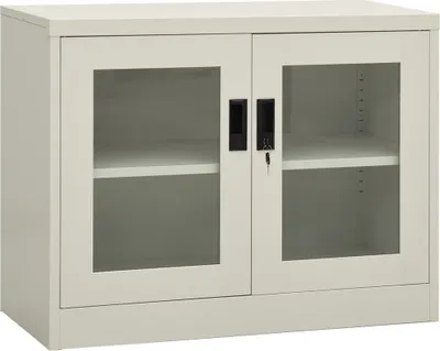 Obrázok produktu pre Kancelárska skriňa bledosivá 90x40x70 cm oceľová