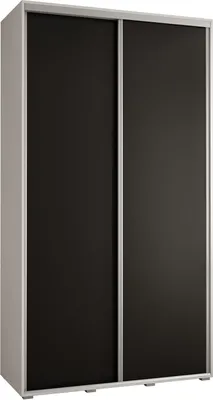 Produktbild von MEBLE KRYSPOL Davos 1 Schrank, zwei Türen - 235,2x140x45 cm - Weiß Schwarz Silber