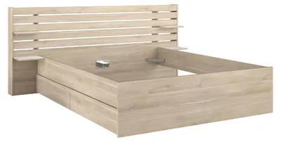 Produktbild von Bett 180 x 200 cm mit 4 Schubladen – Farbe: Natur – TENALIA