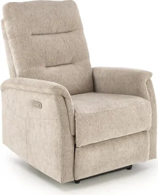 Produktbild von Relaxsessel JAMAL beige Stoff elektrisch verstellbar Relaxfunktion ausziehbare Fußstütze USB 105 cm hoch 160 cm tief