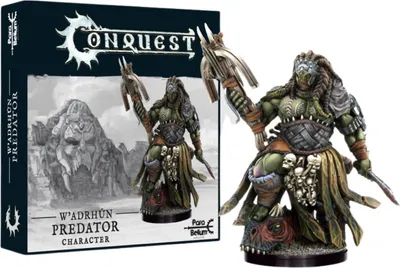 Produktbild von Conquest W'adrhun Predator Charaktermodell Tabletop-Figur 38 mm Maßstab unbemalt Montage erforderlich