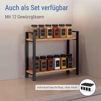 Produktbild von WENKO Küchenregal Lou aus Bambus 32 x 33 x 11 cm
