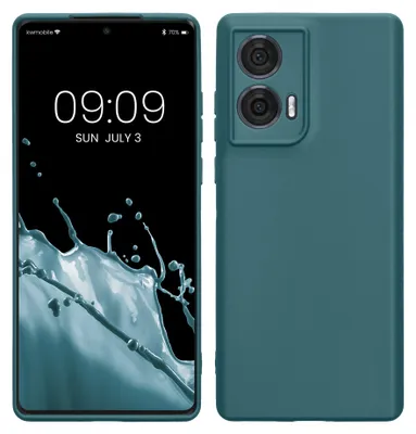 Produktbild von kwmobile Handyhülle für Motorola Edge 50 Fusion Hülle - weiches Handy Silikon Case - Schutzhülle Cover - Petrol