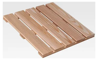 Produktbild von 6 Stück Holzfliesen aus Lärchenholz 40 x 40 cm - Wetterfester Bodenbelag für Terrasse, Balkon und Garten