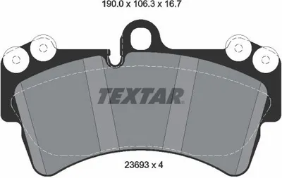 Produktbild von Textar Bremsbeläge vorne für Audi Q7 Porsche Cayenne VW Touareg 3,0-6,0 Brembo