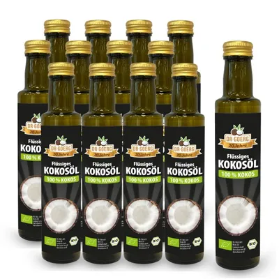 Produktbild von Flüssiges Premium -Kokosöl 12x 250 ml