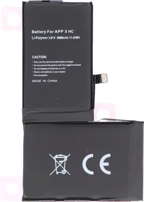 Zdjęcie produktu dla bateria 3000 mAh odpowiednia dla Apple iPhone X Li-Polymer 3,81 V 11,4 Wh o dużej pojemności, wbudowana bez użycia narzędzi