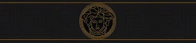 Produktbild von Versace wallpaper Bordüre Greek schwarz gold