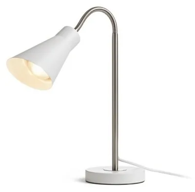 Image de ANIKA table blanc mat nickel mat 230V LED E27 15W