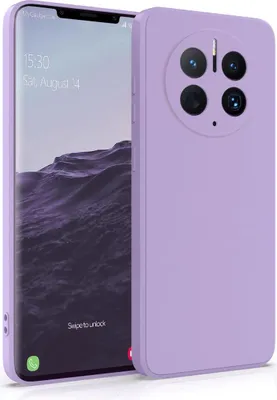 Produktbild von MyGadget Silikon Hülle Kompatibel mit Huawei Mate 50 Pro - robuste Schutzhülle TPU Case Slim Silikonhülle - Back Cover Kratzfest Handyhülle - Matt Lila