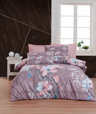 Produktbild von L'Essentiel Linge de Maison, 483, Doppelbett-Bettbezug-Set, Pulver, 100 % POLYESTER-MICROSATIN, 200 x 220 cm