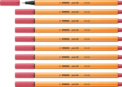 Produktbild von STABILO Fineliner -  point 88 - 10er Pack - erdbeerrot
