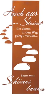 Produktbild von HOME DELUXE - Gartenschild - Steiniger Weg - aus Edelrost