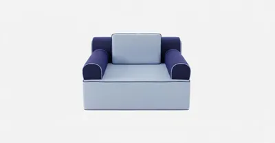 Produktbild von Minimalistischer Sofa Blau Modernes Design Wasserabweisender Stoff