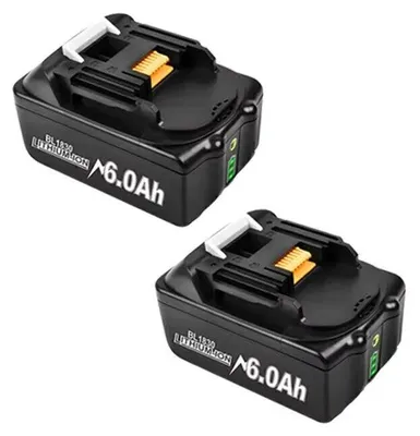 Image de Batterie rechargeable, 18V, capacité de 6000 mAh, 2 batteries