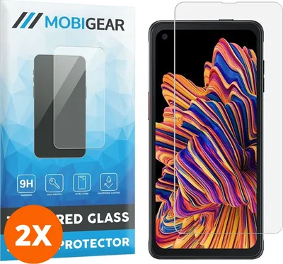 Produktbild von Mobigear 4.99 Samsung Galaxy Xcover Pro Panzerglas Gehärtetes Glas Displayschutz - Hüllenfreundlich (2er Pack)