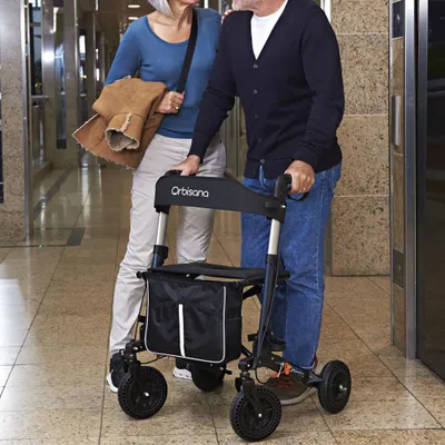 Produktbild von Orbisana OPR 136 Premium Rollator Faltbar Sitz Tasche 136kg Alu