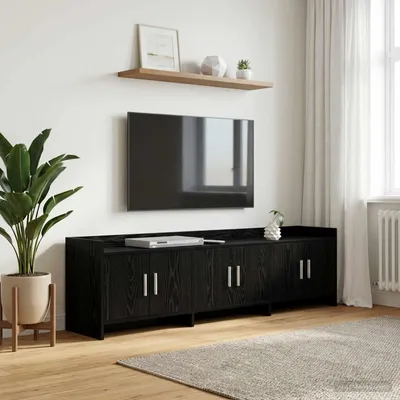 Produktbild von Möbel TV-Schränk 168 x 33 x 47 cm Schwarze Eiche Holzwerkstoff - TV-Schränke &57846