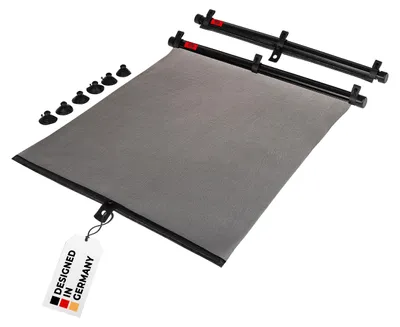 Obrázok produktu pre HEYNER® Súprava slnečných clôn do auta, 52 x 55 cm, s prísavkami, suchým zipsom a klipmi
