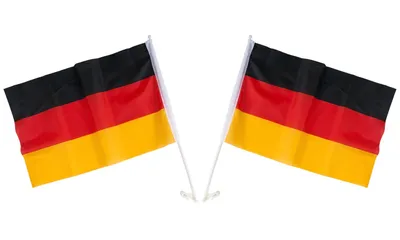 Produktbild von 2x Auto-Deutschland-Fahne 45x30cm Autofahne Flagge Wimpel Fußball Fanartikel