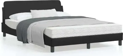 Produktbild von Bettgestell mit Kopfteil Schwarz 120x200 cm Kunstleder 373158