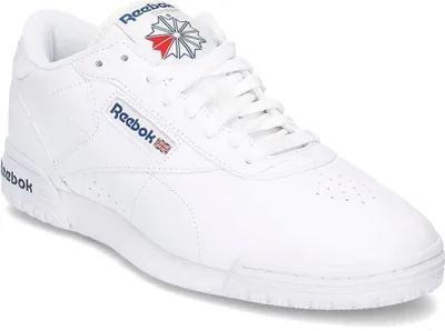 A single white Reebok sneaker is shown from a three-quarter side view against a white background.