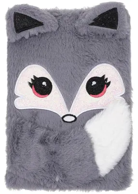 Produktbild von Plüsch Notizbuch A5 mit Fuchs Motiv für Mädchen