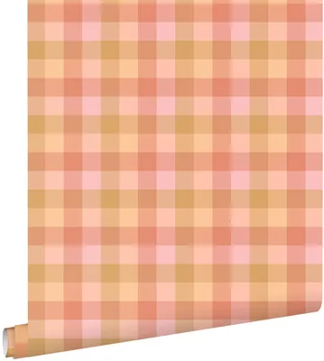 Produktbild von ESTAhome Tapete Karomuster Rosa und Grün 50 x 900 cm