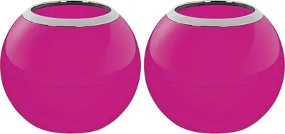 Produktbild von Spirella Zahnputzbecher Zahnbürstenhalter "Bowl" 8,5x10,5 cm Pink - 2 Stück