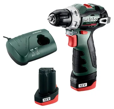 Image de Perceuse visseuse sans fil 12 V PowerMaxx BS BL 2 x 2Ah Li-Power - METABO - 601721500 - Chargeur LC40, coffret