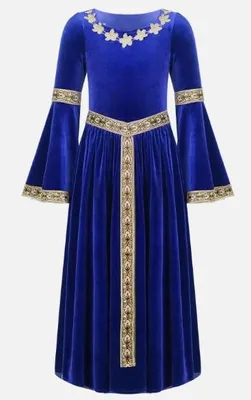 Obrázok produktu pre Dievčenské stredoveké šaty kostým veľkosť 152 - renesančné maxi šaty vintage cosplay bandáž šaty - karneval, Halloween, maškarné šaty a party