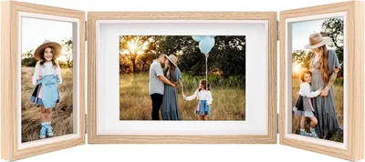 Zdjęcie produktu dla Potrójna ramka na zdjęcia 10x15 13x18 kolory słojów drewna