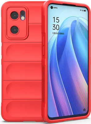 Produktbild von OPPO Reno7 5G Hülle, Weich TPU Silikon Stossfest Anti-rutsch Schutzhülle für OPPO Reno7 5G Rot