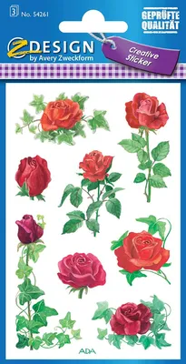 Image de AVERY Zweckform Z-Design Sticker "Rosen Efeu"