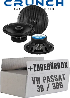 Produktbild von VW Passat 3B/3BG - Lautsprecher Boxen Crunch GTS62 - 16,5cm 2-Wege Koax GTS 62 Auto Einbauzubehör - Einbauset